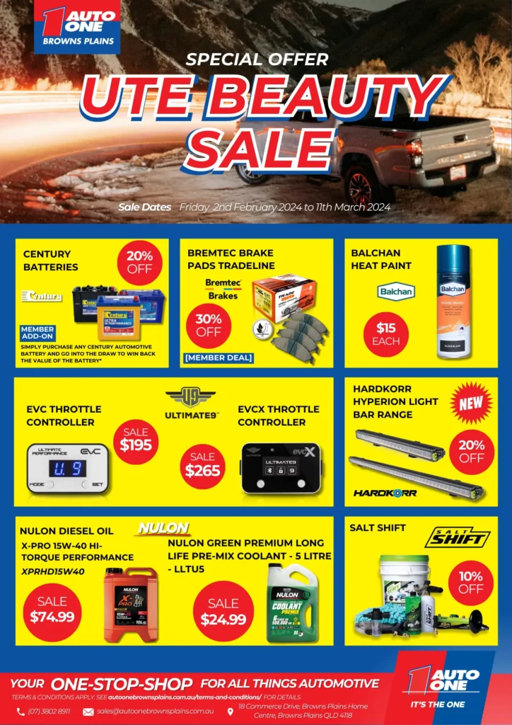 Ute Beauty Sale Jan-March 2024 Front Page.