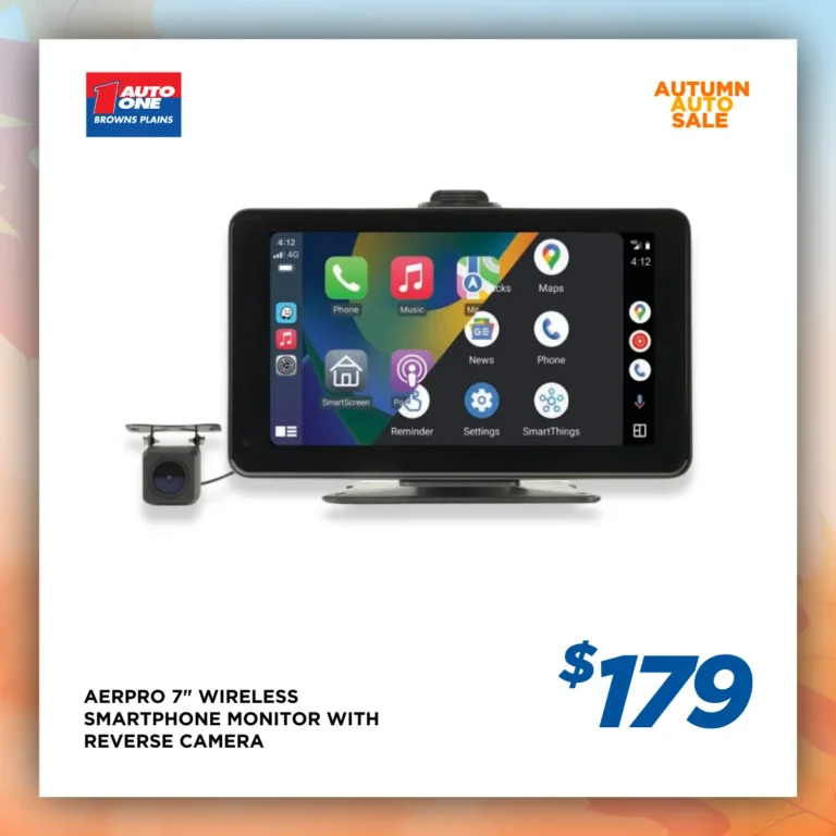 AERPRO 7 INCHES WIRELESS SMARTPHONE MONITOR WITH REVERSE CAMERA AM7CPAAM.