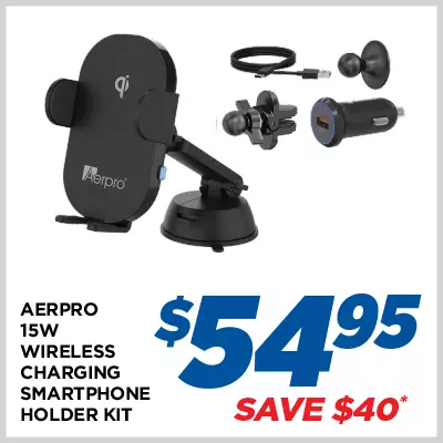Aerpro 15W Wireless Charging Smartphone Holder Kit