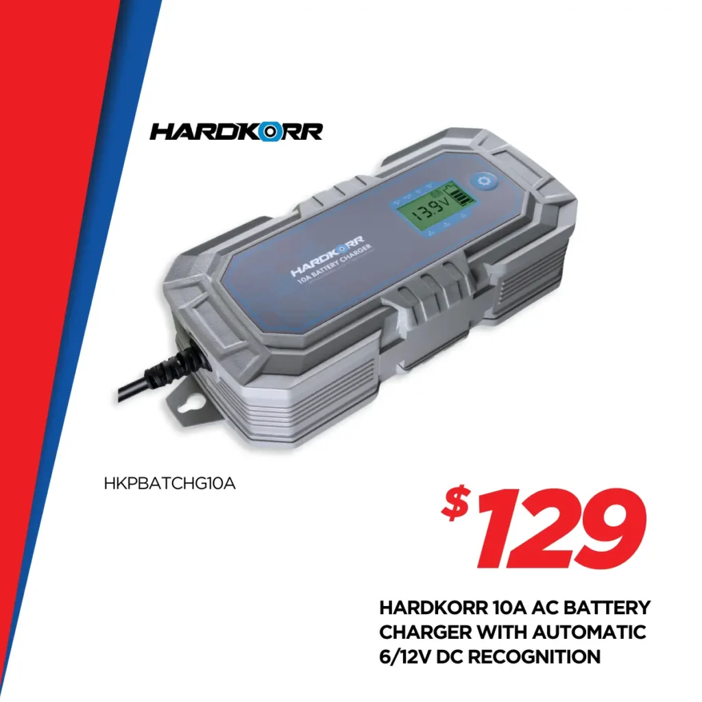 HardKorr 10A AC Battery Charger With Automatic 6_12V DC Recognition