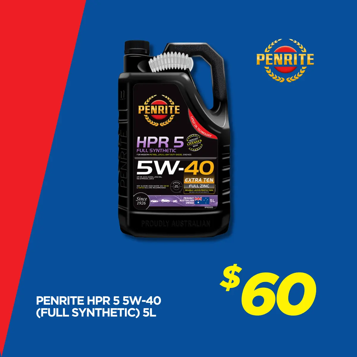 Penrite HPR 5 5W-40 Full Synthetic 5L