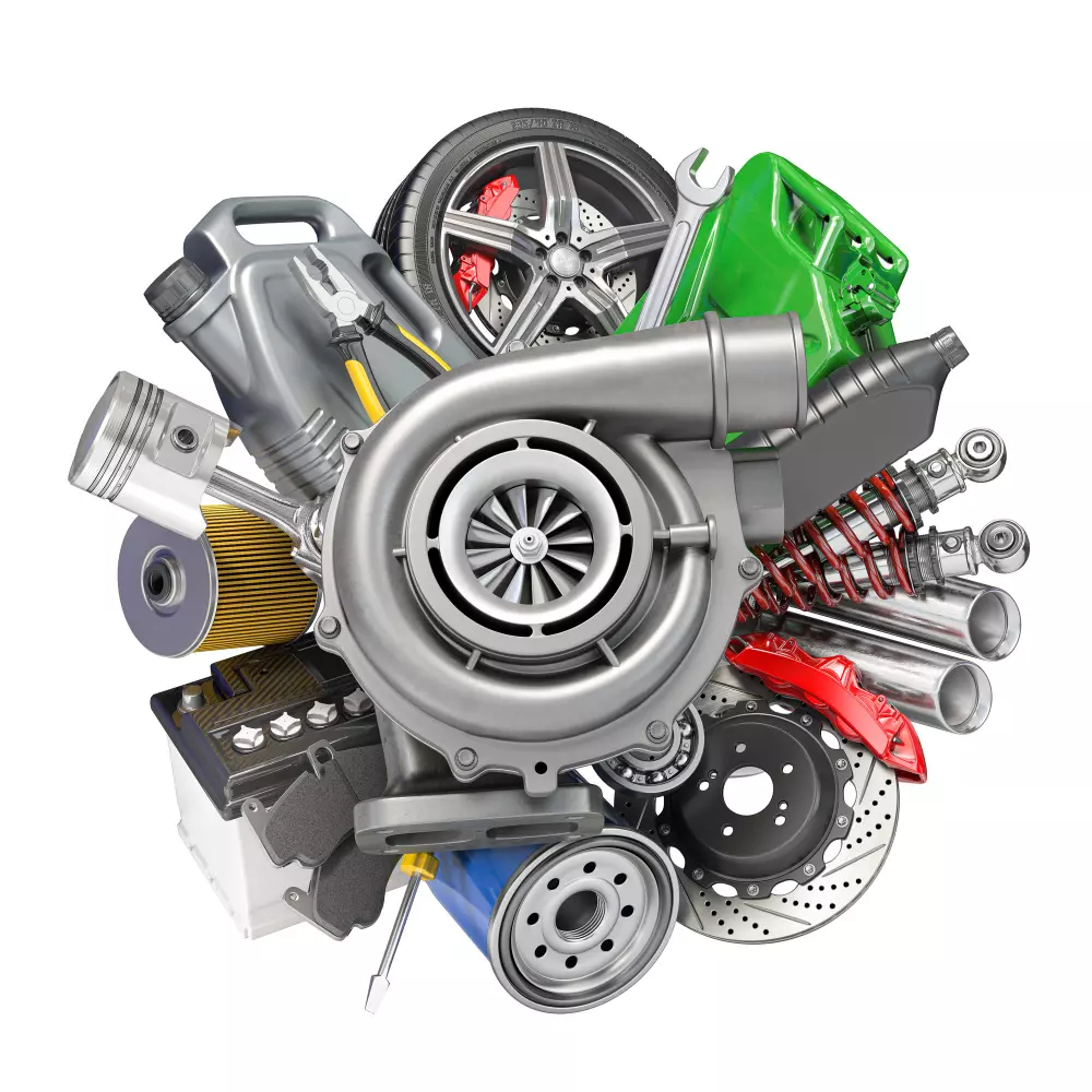 Car Parts, Spares, Accesoires 3D Illustration