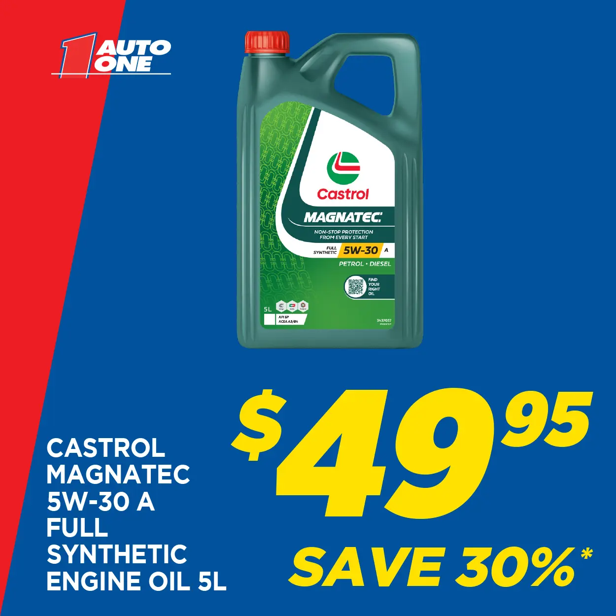 Castrol Magnatec 5W-30 A Full Synthetic Engine Oil 5L