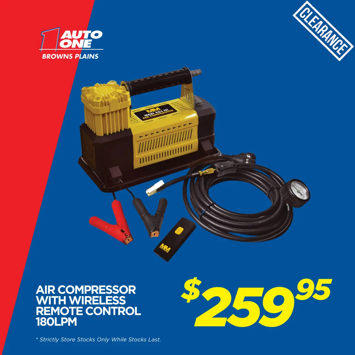 Air Compressor with Wireless Remote Control 180lpm