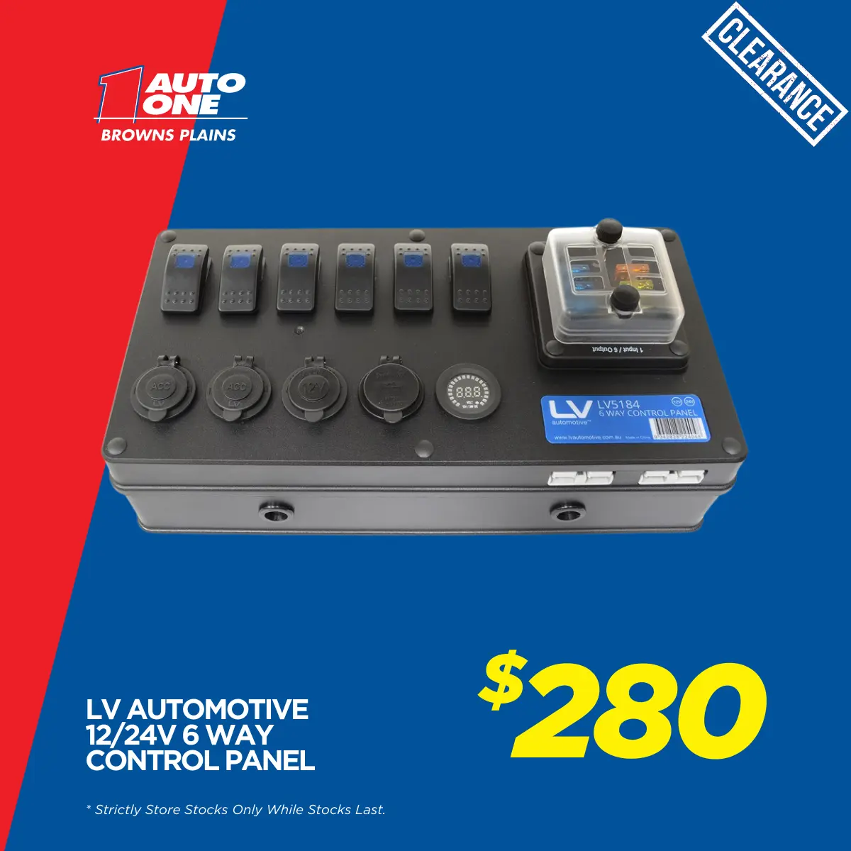 LV Automotive 12_24V 6 Way Control Panel