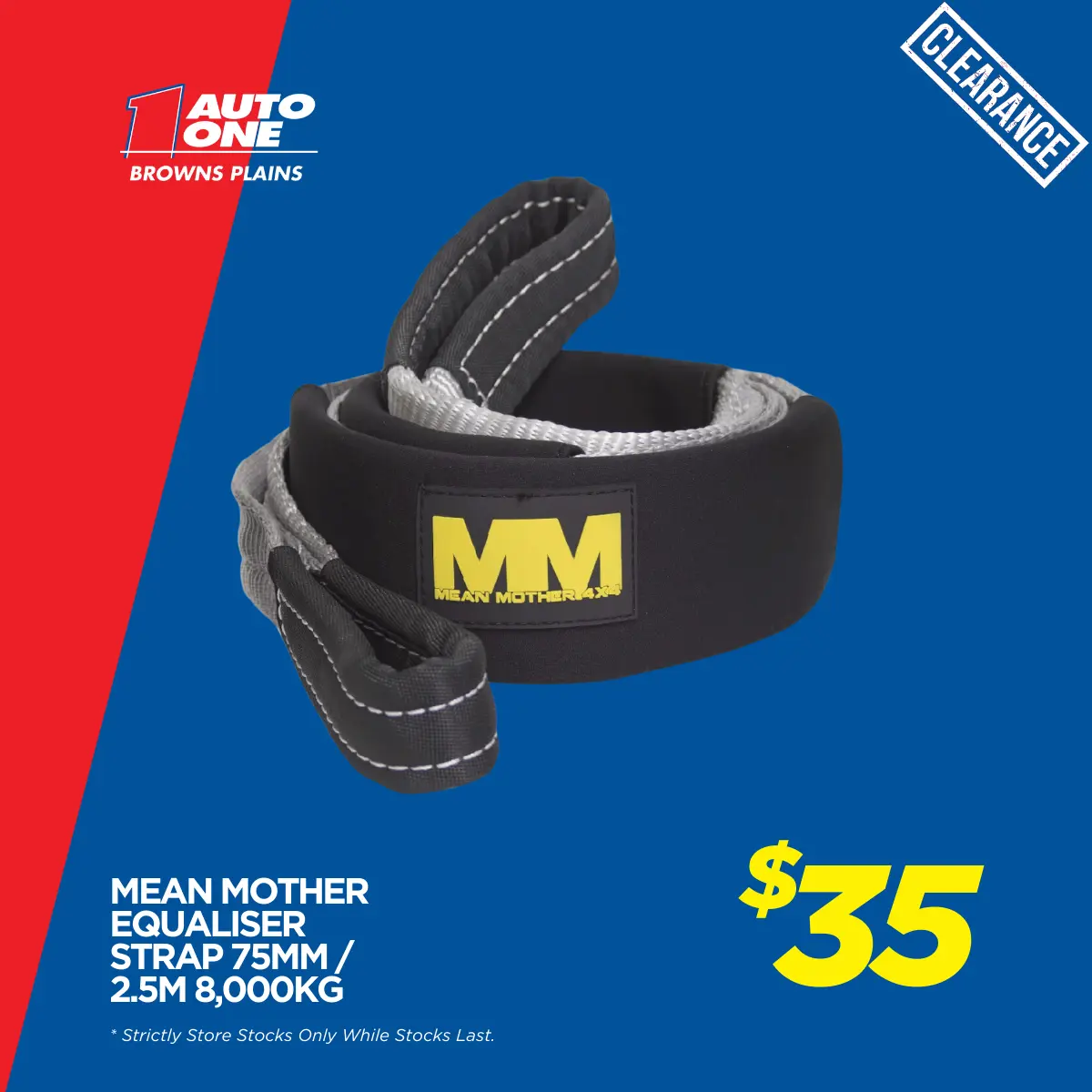 Mean Mother Equaliser Strap 75mm _ 2.5m 8,000kg