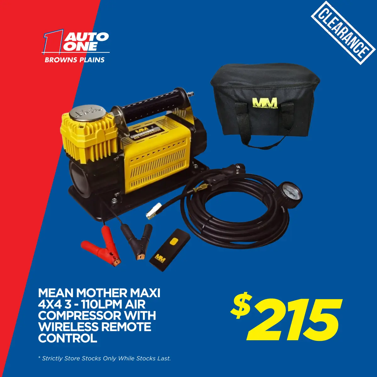 Mean Mother Maxi 4x4 3 - 110lpm Air Compressor with Wireless Remote Control