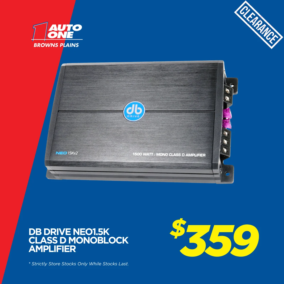 DB Drive NEO1.5K Class D Monoblock Amplifier