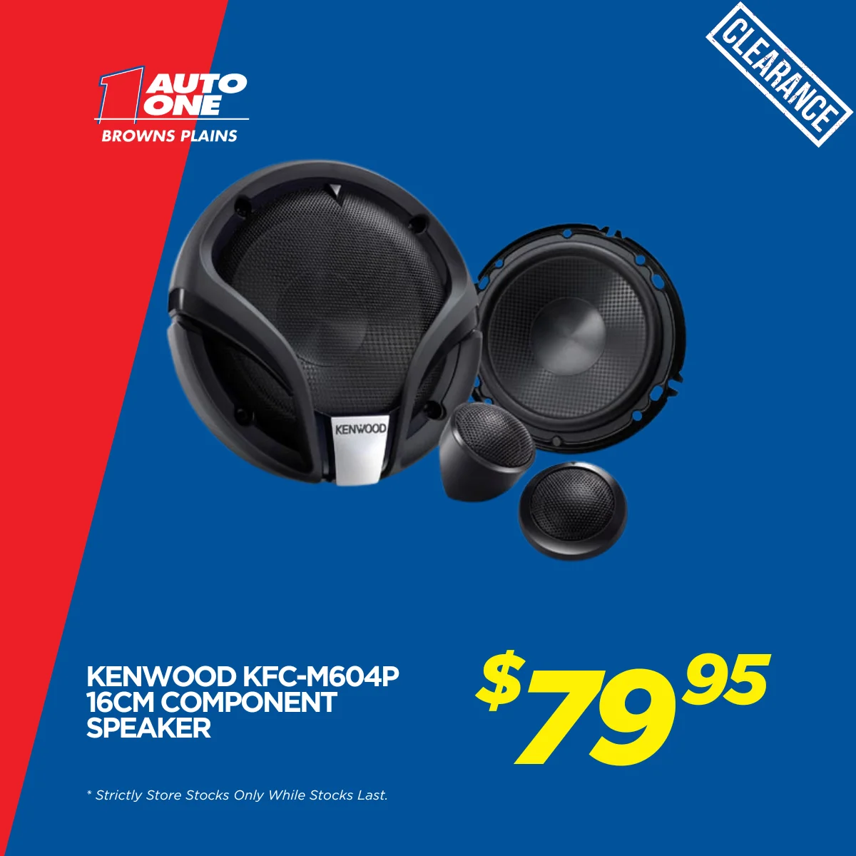 Kenwood KFC-M604P 16cm Component Speaker