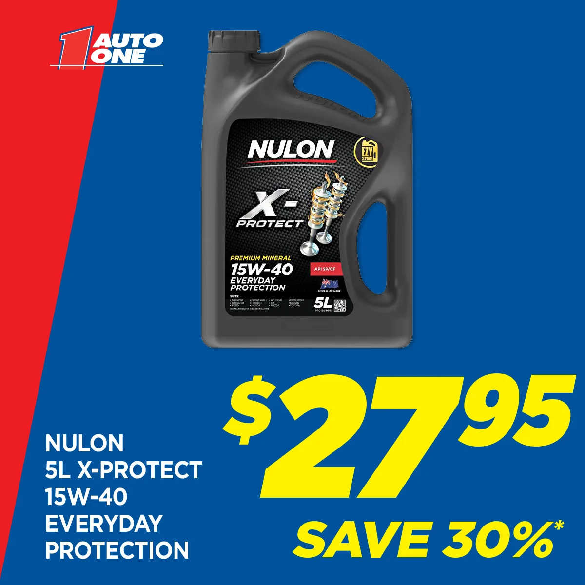 Nulon 5L X-Protect 15W-40 Everyday Protection