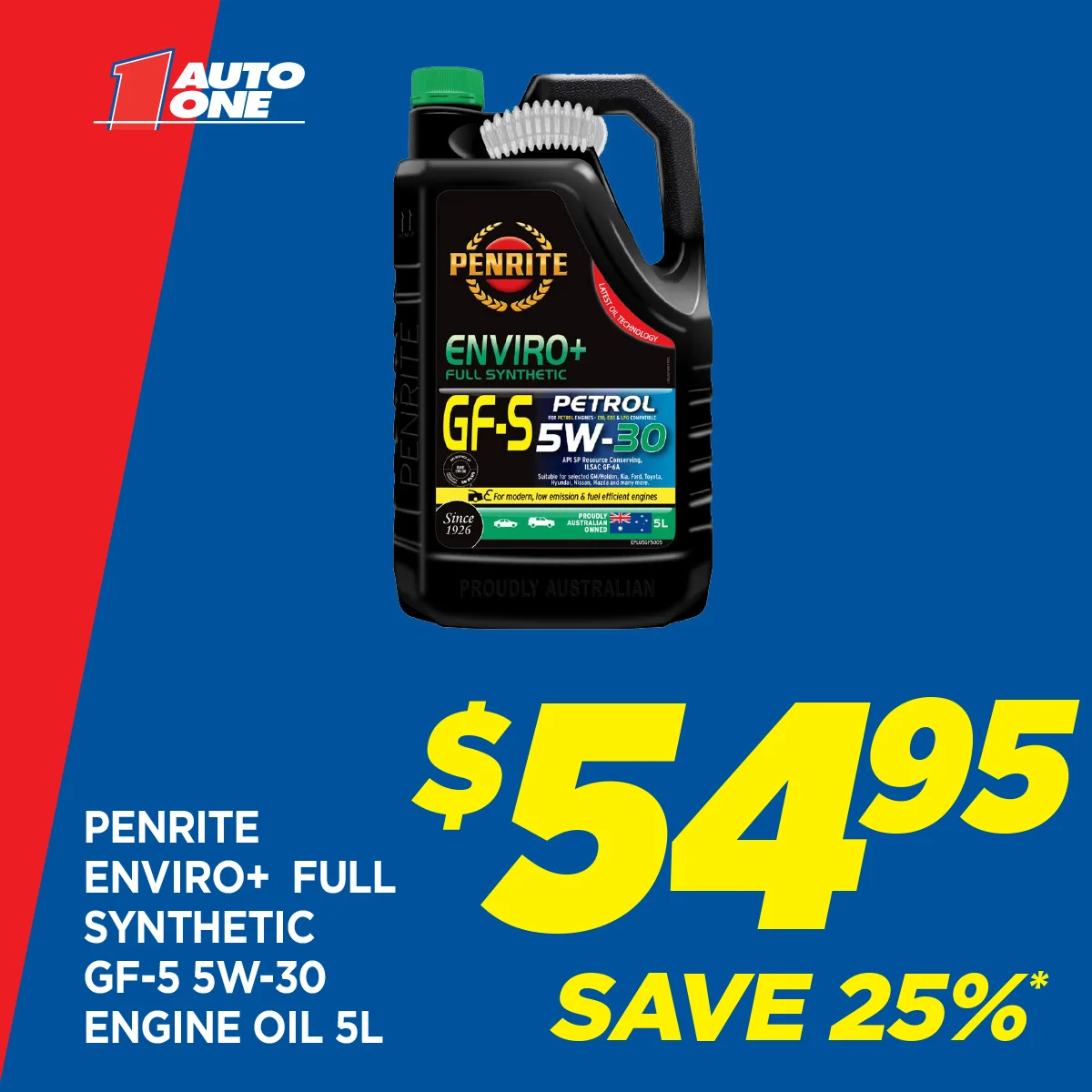 Penrite Enviro+ Full Synthetic GF-5 5W-30 Engine Oil 5L