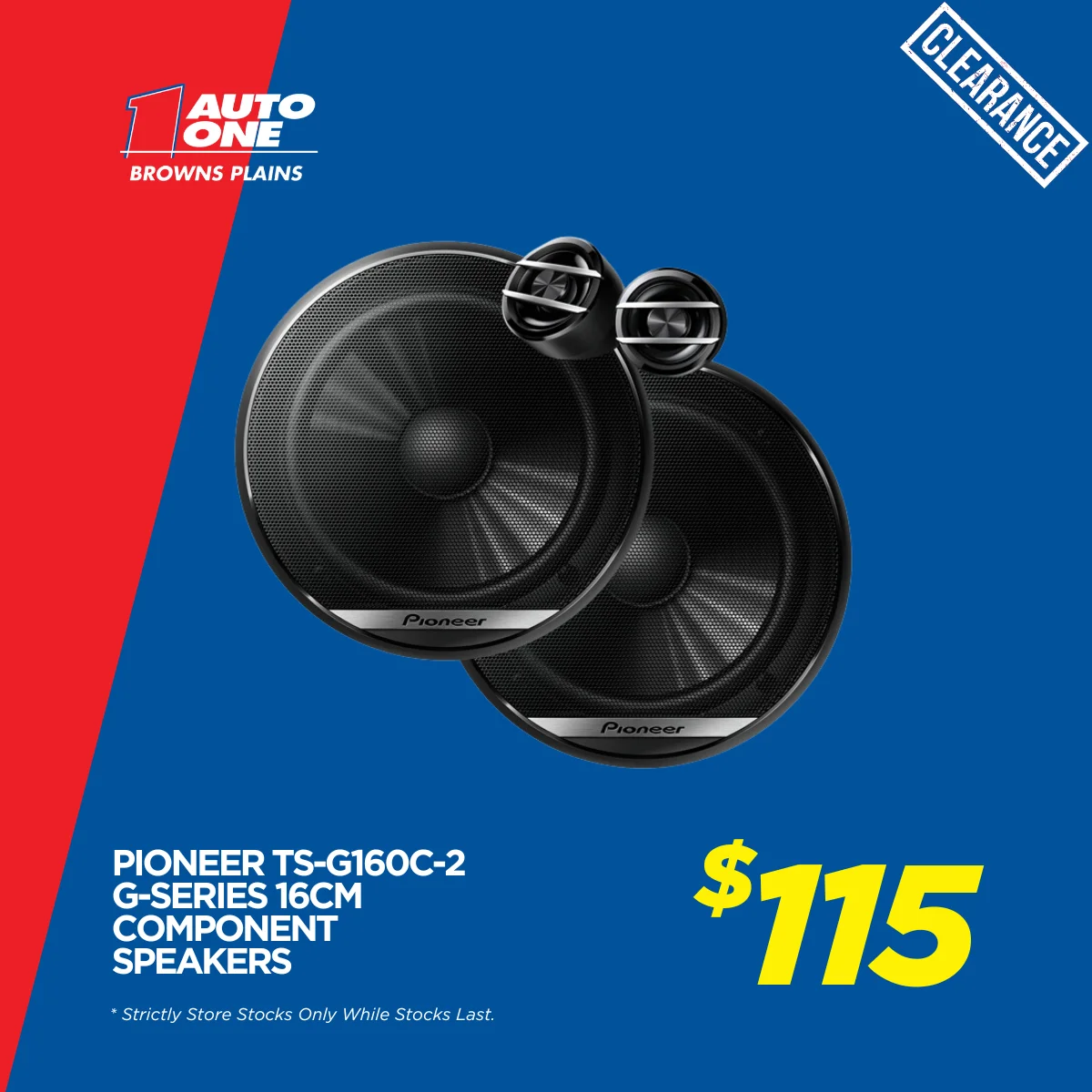 Pioneer TS-G160C-2 G-Series 16cm Component Speakers