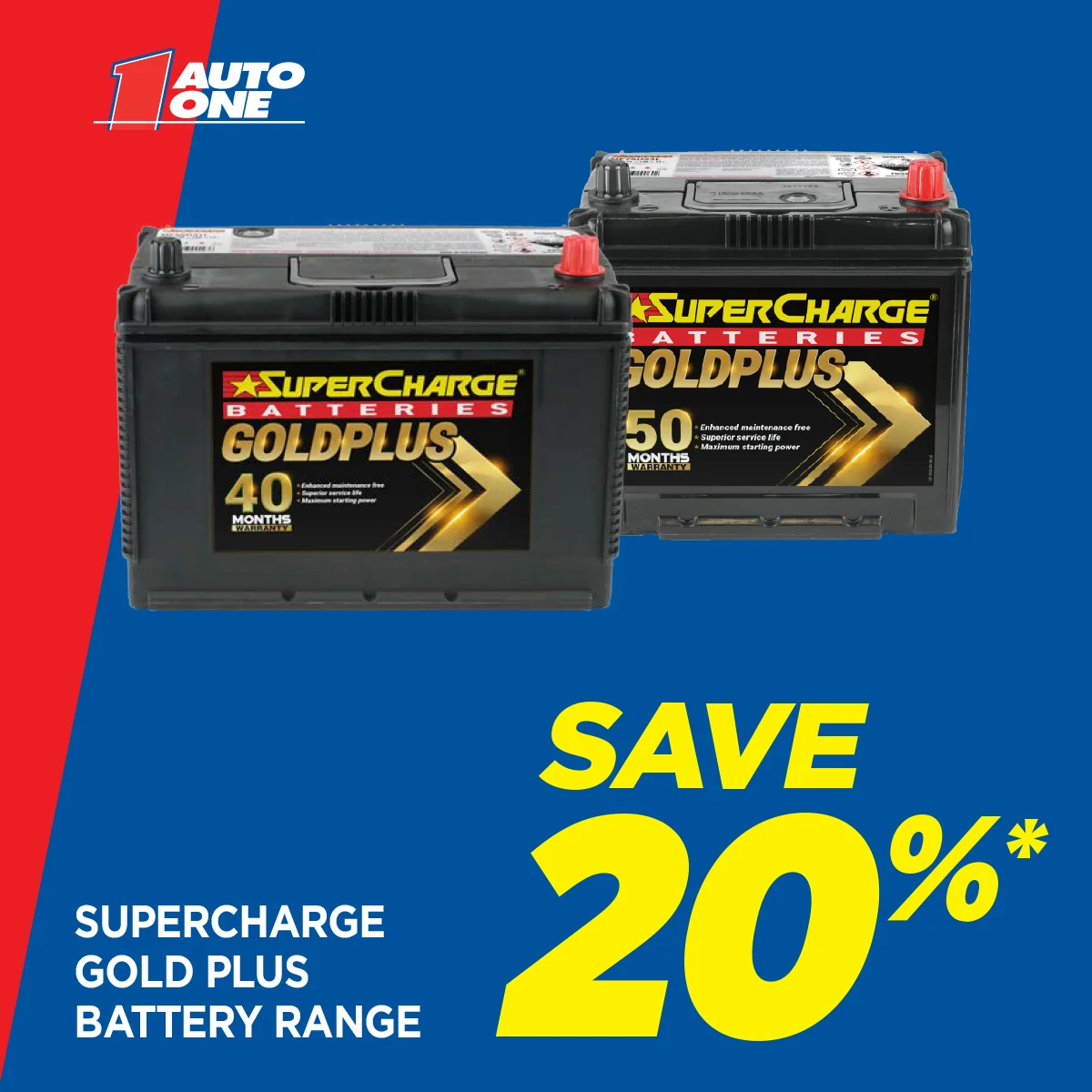 Supercharge Gold Plus Battery Range