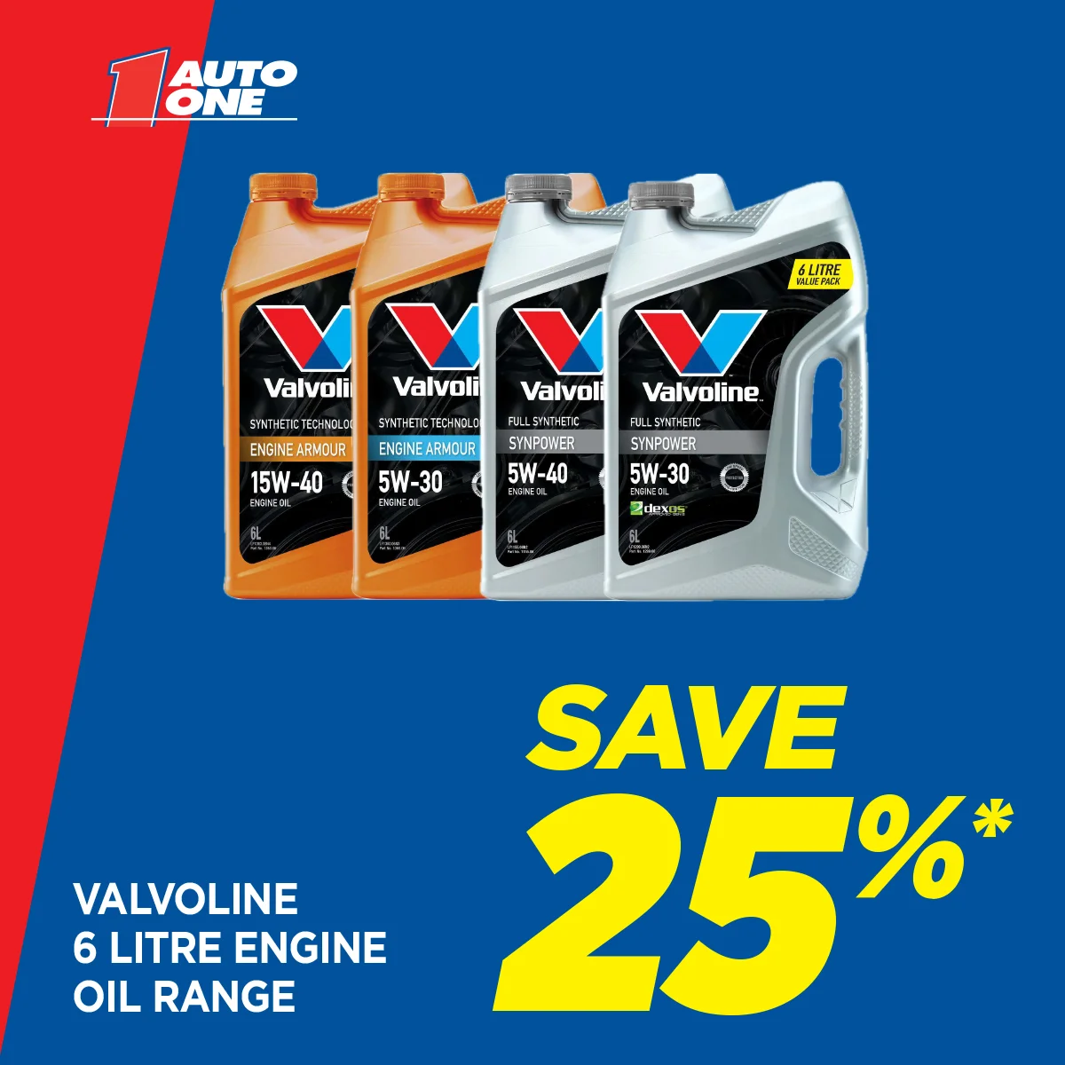 Valvoline 6 Litre Engine Oil Range