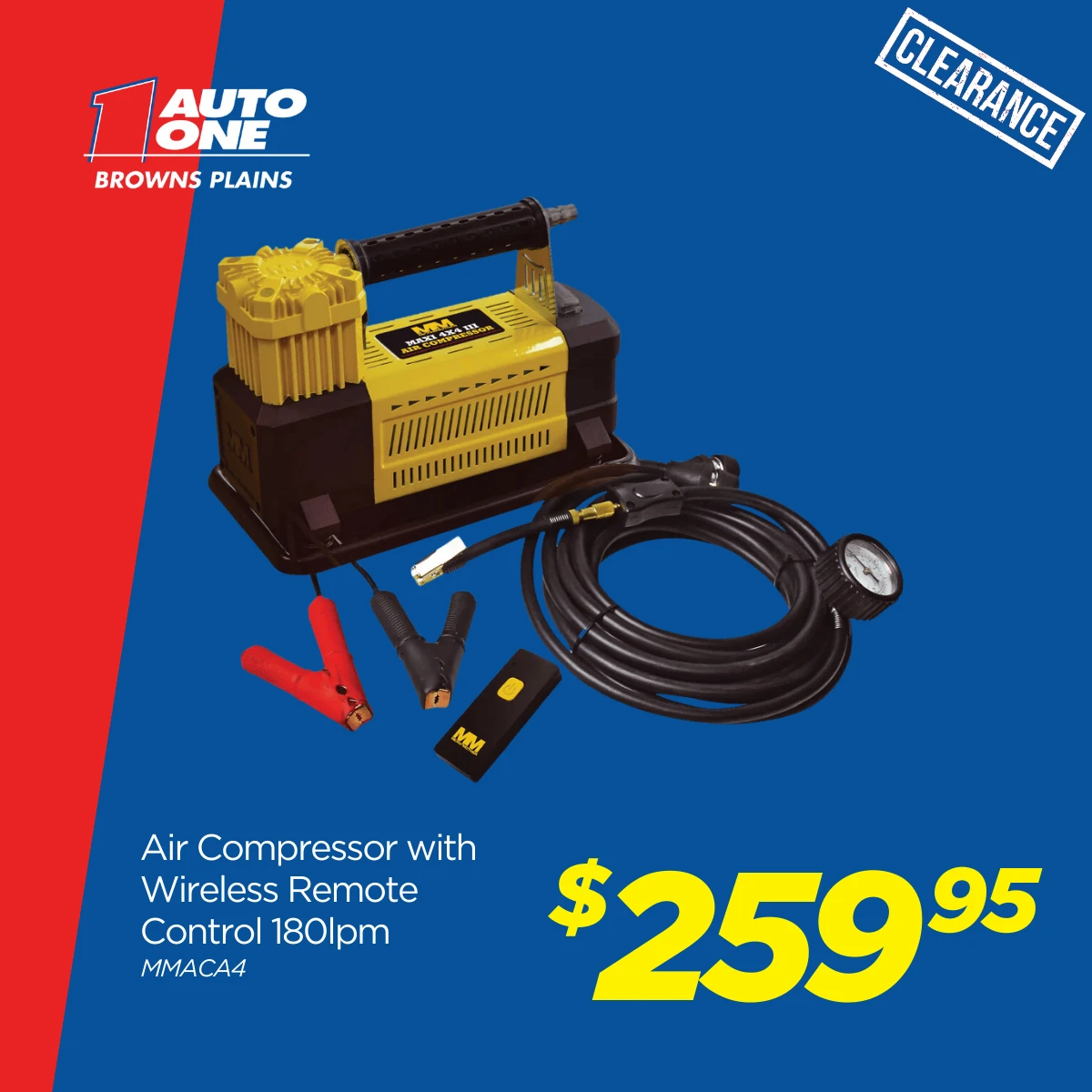 Air Compressor with Wireless Remote Control 180lpm