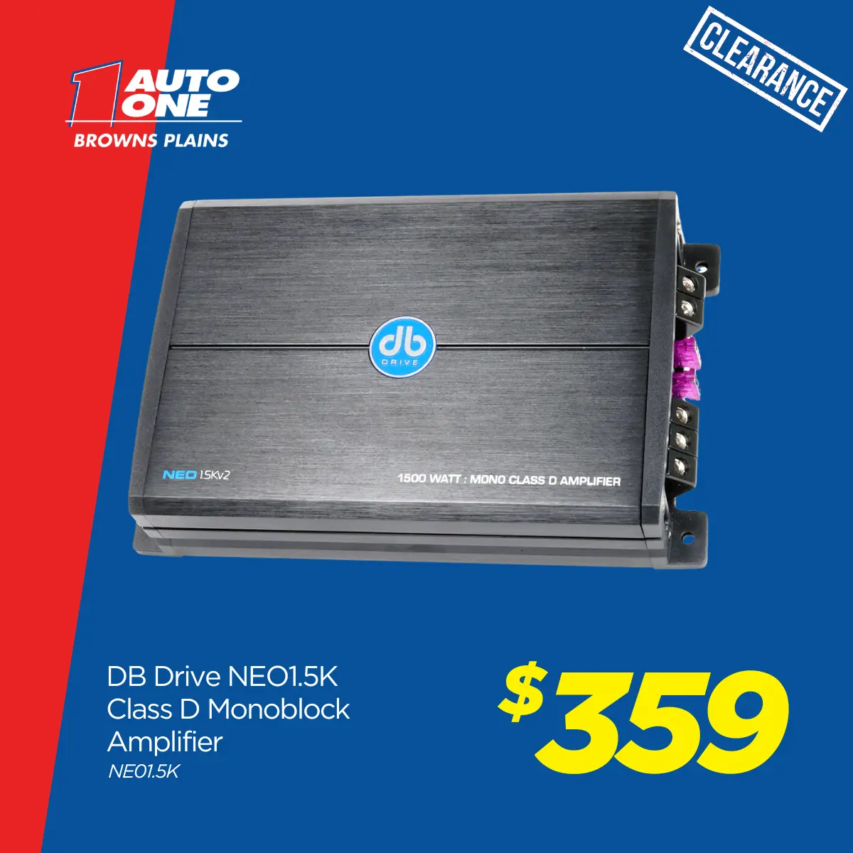 DB Drive NEO1.5K Class D Monoblock Amplifier