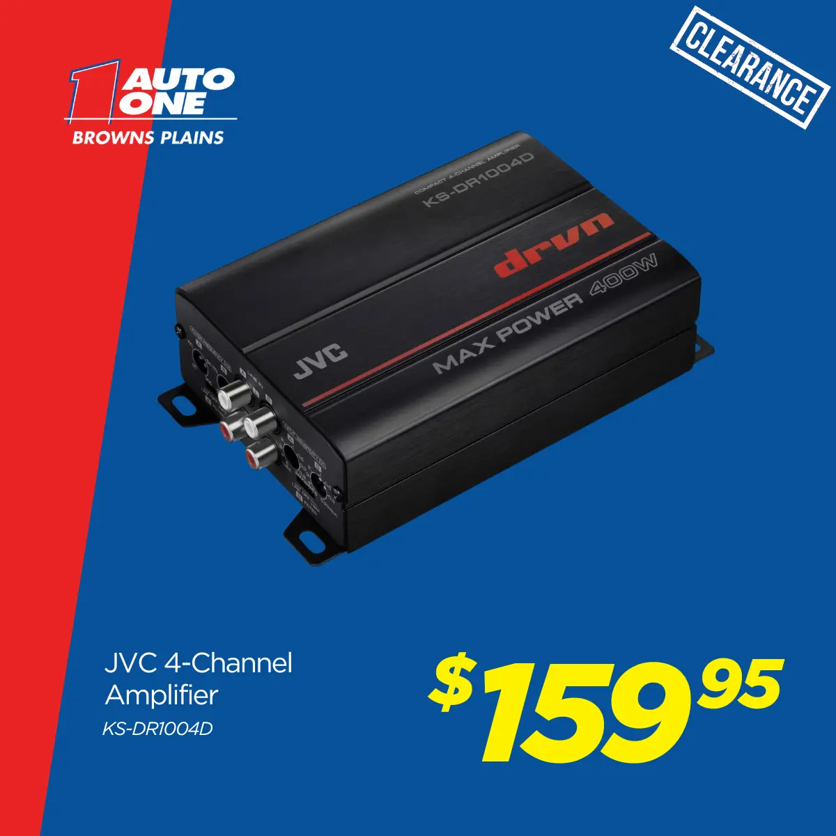 JVC 4-Channel Amplifier KS-DR1004D