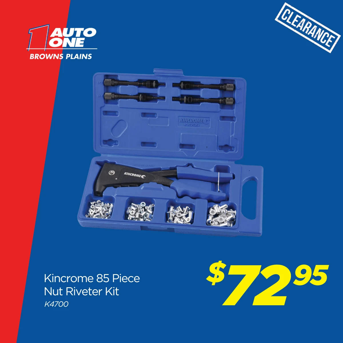 Kincrome 85 Piece Nut Riveter Kit