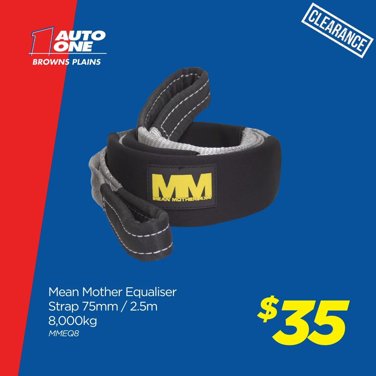 Mean Mother Equaliser Strap 75mm/ 2.5m 8,000kg