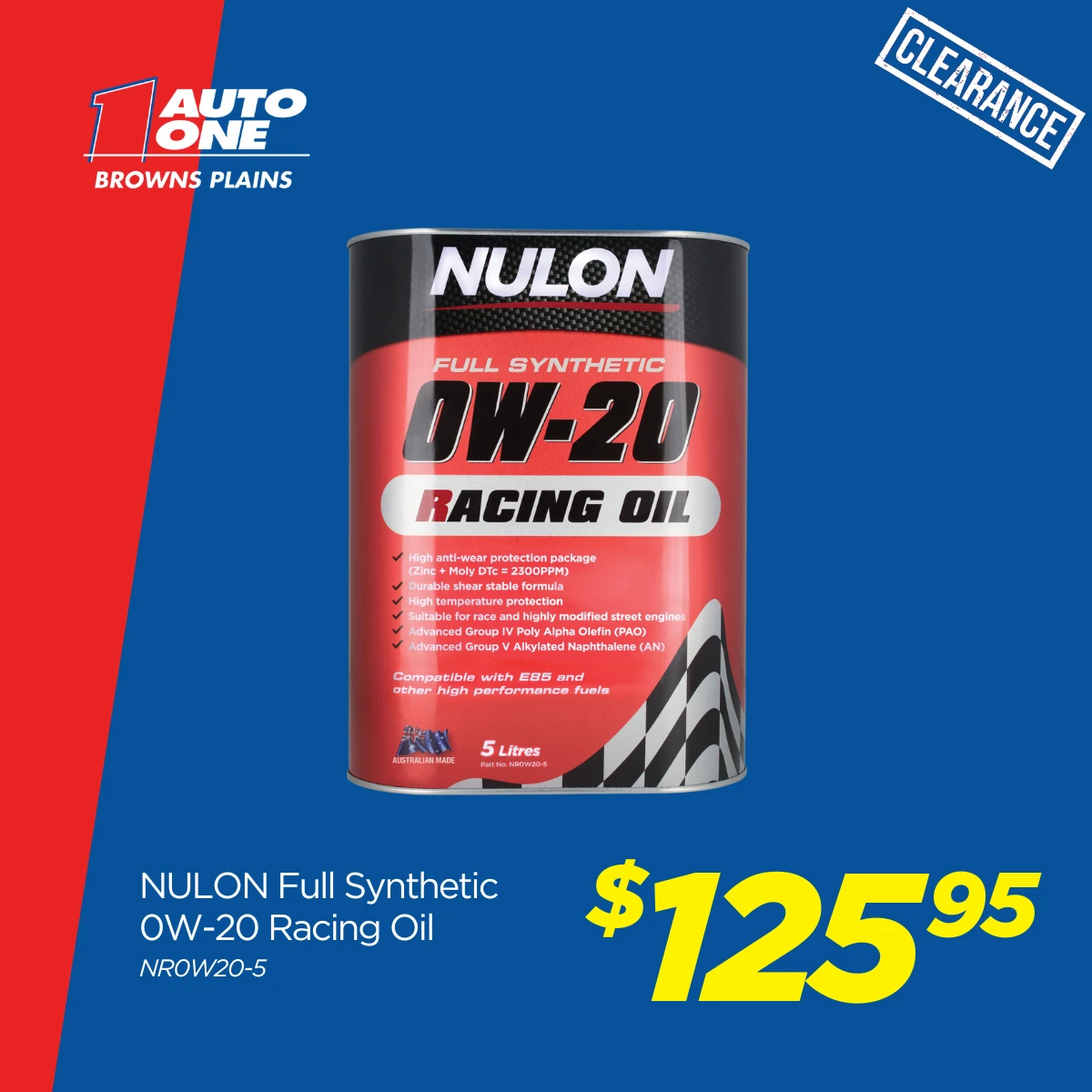 NULON Full Synthetic 0W-20 Racing Oil