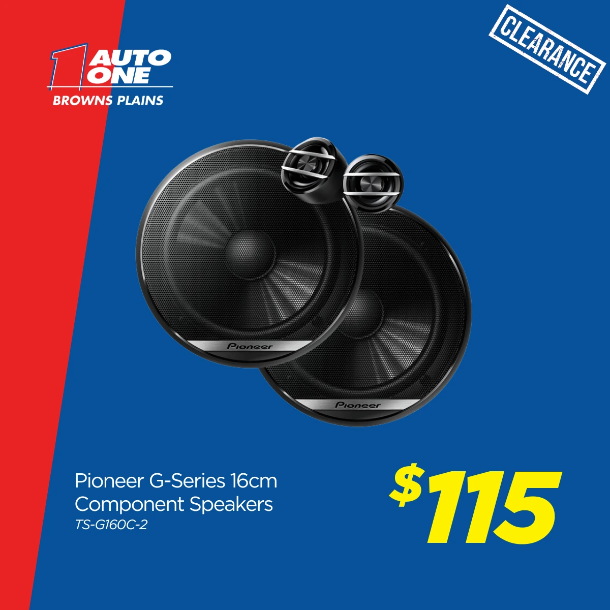 Pioneer G-Series 16cm Component Speakers