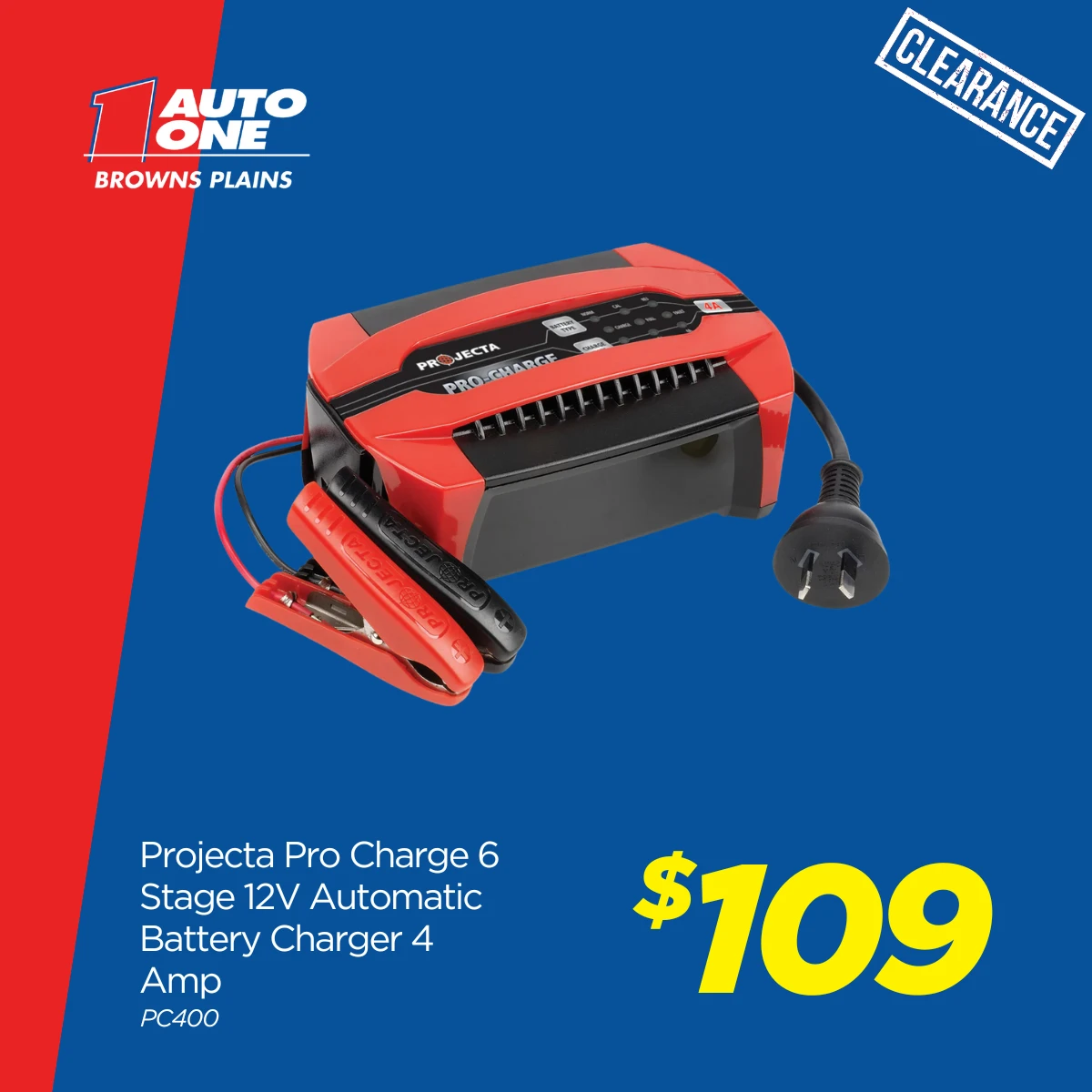 Projecta Pro Charge 6 Stage 12V Automatic Battery Charger 4 Amp