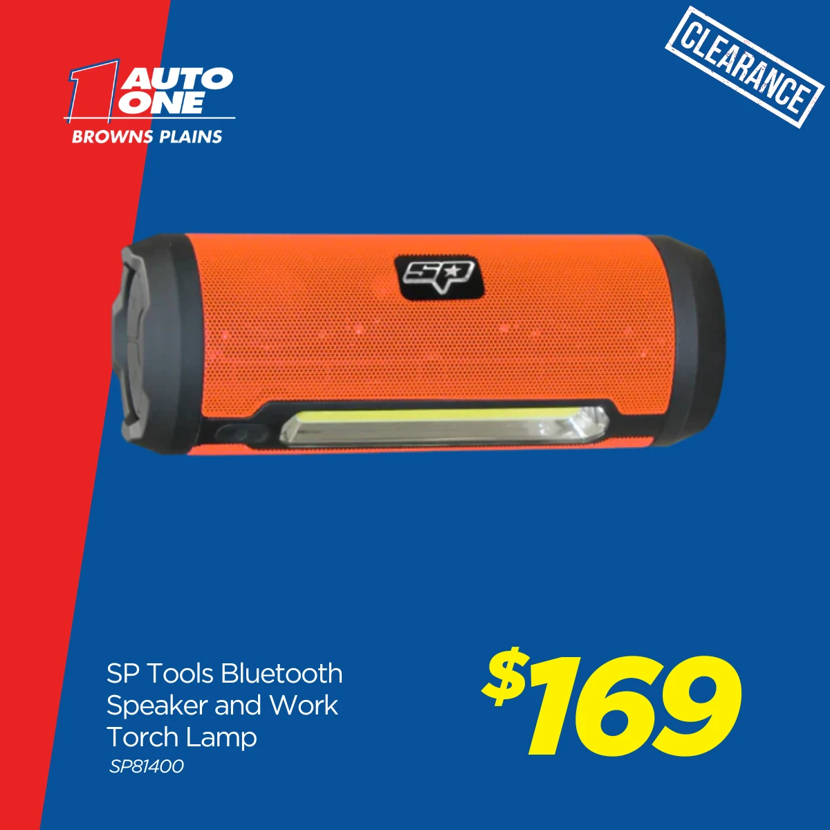 SP Tools Bluetooth Speaker and Work Torch Lamp