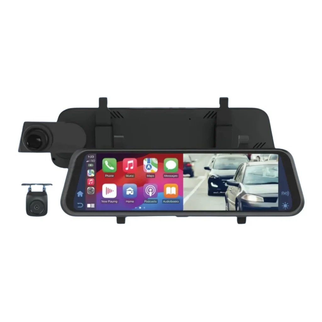 AM9M02R 9 Inches Wireless Smartphone Mirror Monitor with Reverse Camera & Dual Channel Recording Brisbane